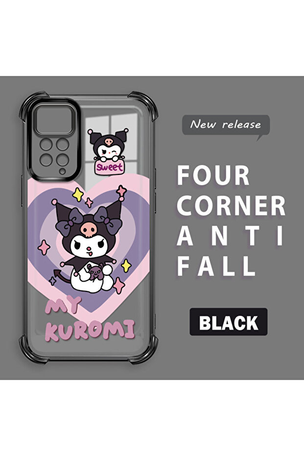 حافظة حماية من السيليكون الشفاف المتوافقة مع هاتف Redmi Note 11 Pro، مزودة بنمط - 2