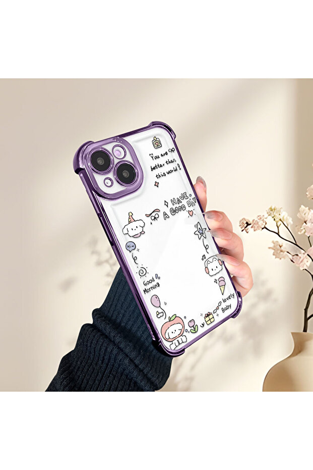 حافظة حماية من السيليكون الشفاف المتوافقة مع Poco X5 بنمط إبداعي - 5