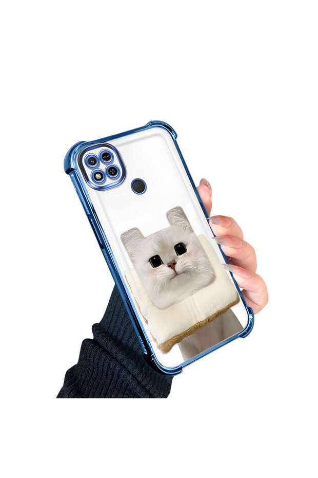 حافظة حماية من السيليكون الشفاف المتوافقة مع هاتف Redmi 9C بنمط القطط - 2