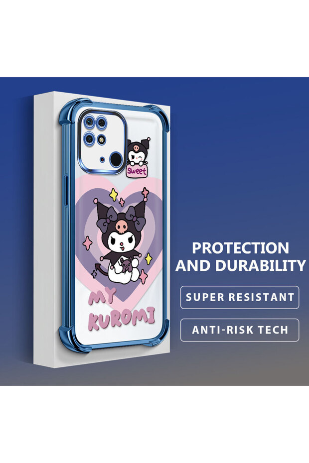 حافظة حماية من السيليكون الشفاف المتوافقة مع هاتف Redmi 10C، مزودة بنمط حماية - 4