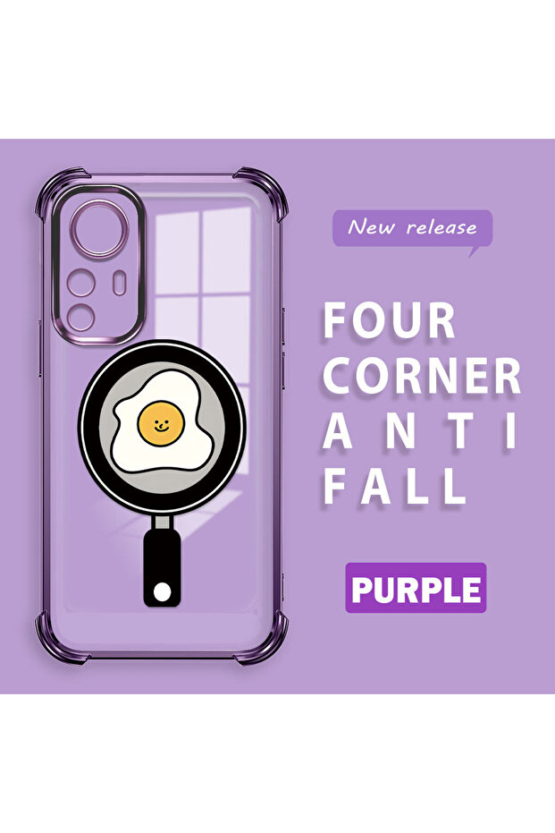 Mi 12t Compatible Transparent Silicone Flutter Protective Case with Pan Pattern - 1