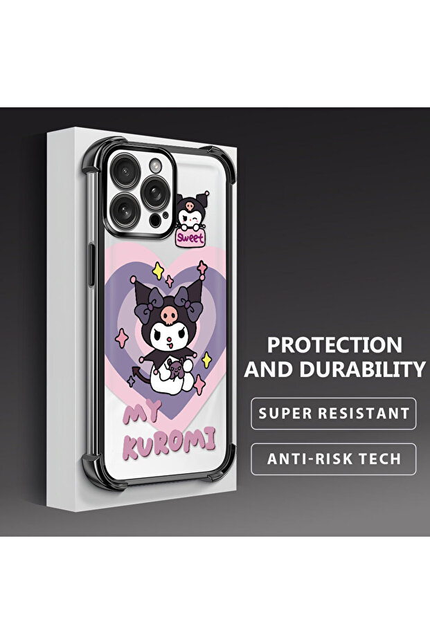 iPhone 16 Pro Max Compatible Transparent Silicone Flutter Protective Case with Pattern - 4