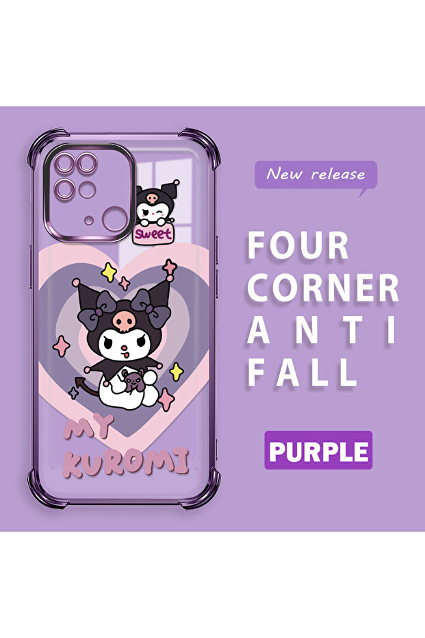 حافظة حماية من السيليكون الشفاف المتوافقة مع هاتف Redmi 10C، مزودة بنمط حماية - 2