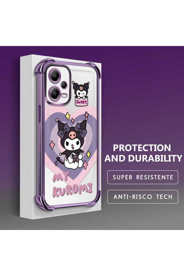 حافظة حماية من السيليكون الشفاف المتوافقة مع Poco X5، مزودة بنمط - 4