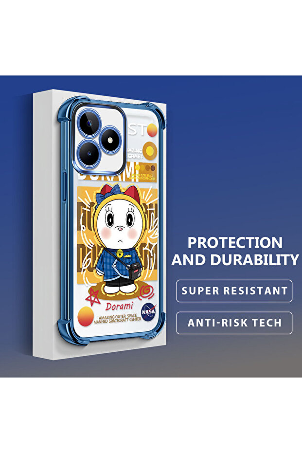 حافظة حماية من السيليكون الشفاف المتوافقة مع هاتف Realme Note 50 من Doraemon - 3