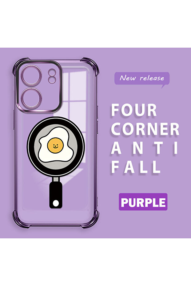 Redmi 13C Compatible Transparent Silicone Flutter Protective Case with Pan Pattern - 1