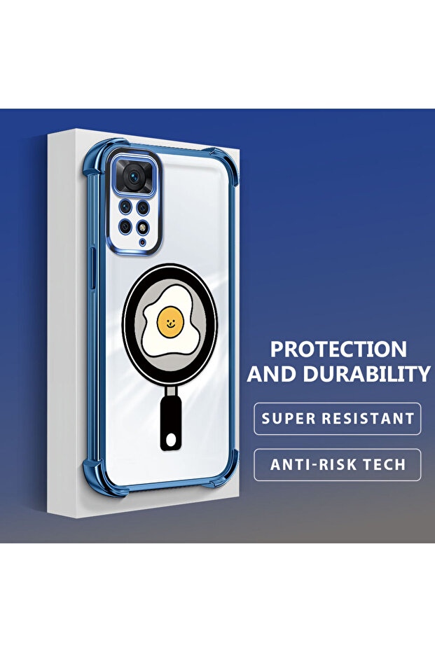 حافظة حماية من السيليكون الشفاف المتوافقة مع هاتف Redmi Note 11 Pro، بنمط مموج - 3