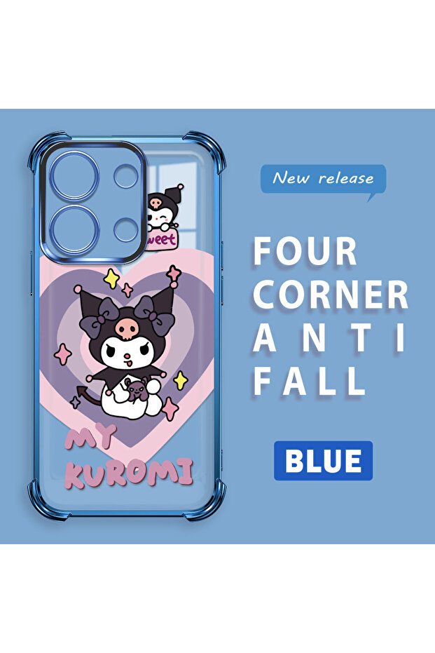 حافظة حماية من السيليكون الشفاف المتوافقة مع هاتف Redmi Note 13، مزودة بنمط حماية - 3