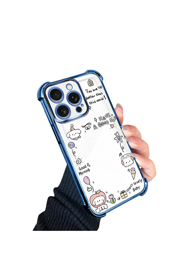 حافظة واقية من السيليكون الشفاف المتوافقة مع هاتف iPhone 16 Pro بنمط إبداعي - 2