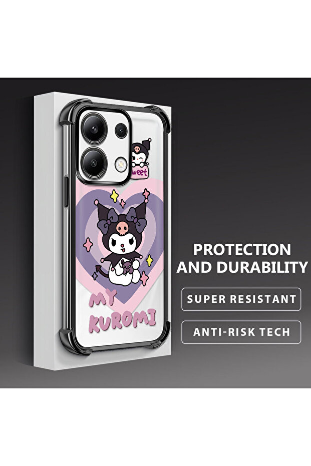 حافظة حماية من السيليكون الشفاف المتوافقة مع هاتف Redmi Note 13، مزودة بنمط حماية - 5