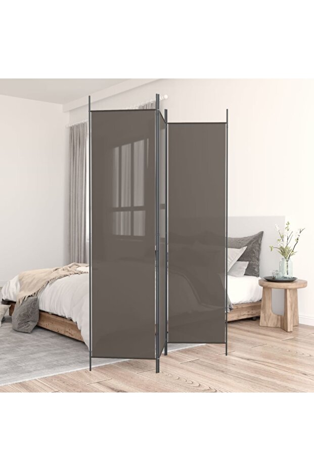 3-Panel Room Divider Anthracite 150x220 cm Fabric
