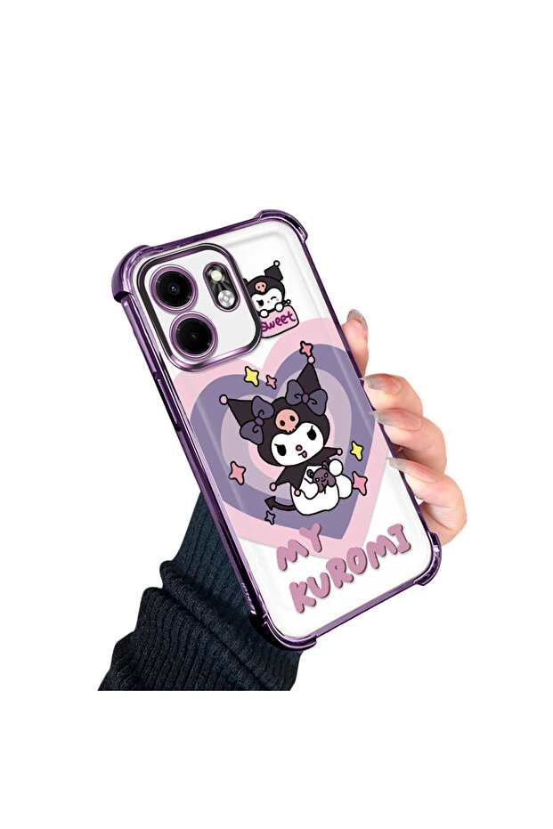 Infinix Smart 9 Compatible Transparent Silicone Flutter Protective Case with Pattern - 3