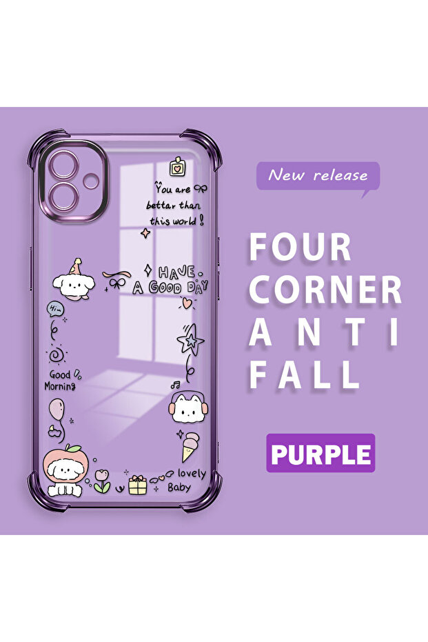 Samsung Galaxy A04 Compatible Transparent Silicone Flutter Protective Case Creative Pattern - 1