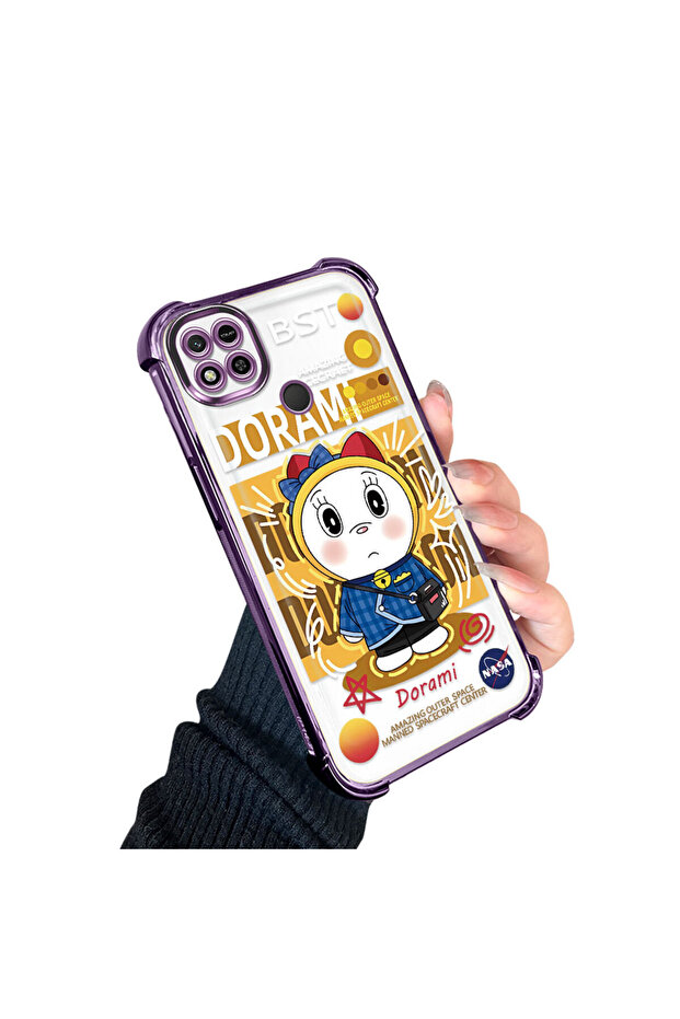 حافظة حماية من السيليكون الشفاف المتوافقة مع هاتف Redmi 10A من Doraemon - 2