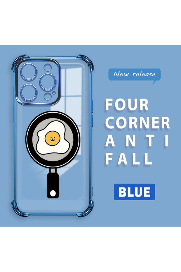 iPhone 14 Pro Compatible Transparent Silicone Flutter Protective Case with Pan Pattern - 1