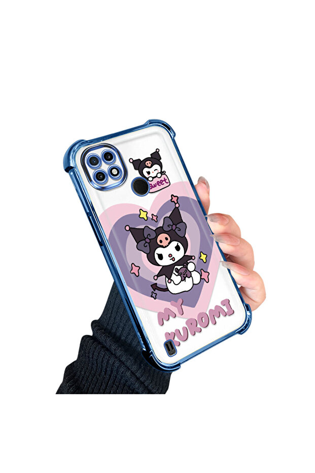 حافظة حماية من السيليكون الشفاف المتوافقة مع هاتف Realme C21، مزودة بنمط - 3