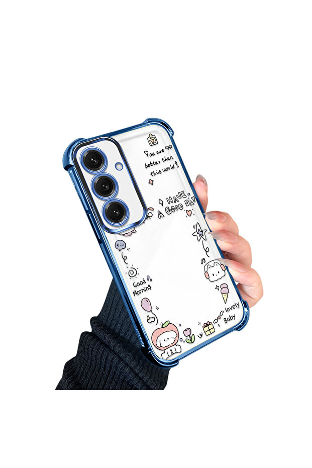 Samsung Galaxy S25 Compatible Transparent Silicone Flutter Protective Case Creative Pattern - 2