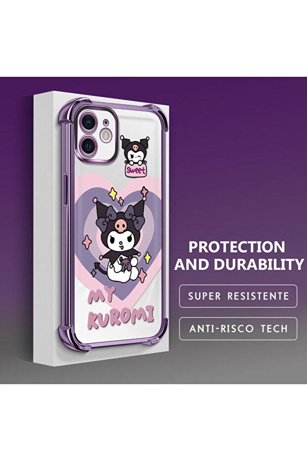 iPhone 12 Compatible Transparent Silicone Flutter Protective Case with Pattern - 4