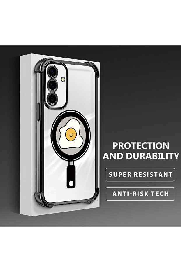 حافظة حماية من السيليكون الشفاف المتوافقة مع هاتف سامسونج جالاكسي A56، بنمط مموج - 3