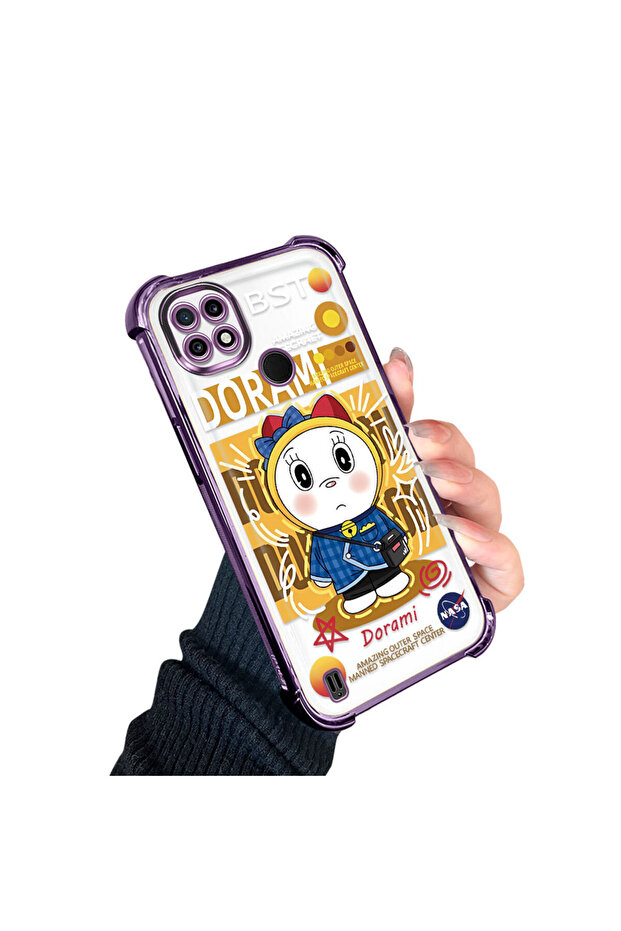 حافظة حماية من السيليكون الشفاف المتوافقة مع هاتف Realme C21 من Doraemon - 2