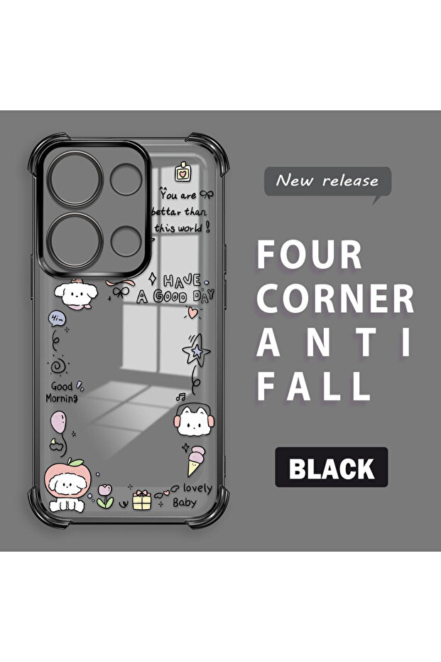 حافظة حماية من السيليكون الشفاف المتوافقة مع هاتف Poco M6 Pro 4G بنمط إبداعي - 1