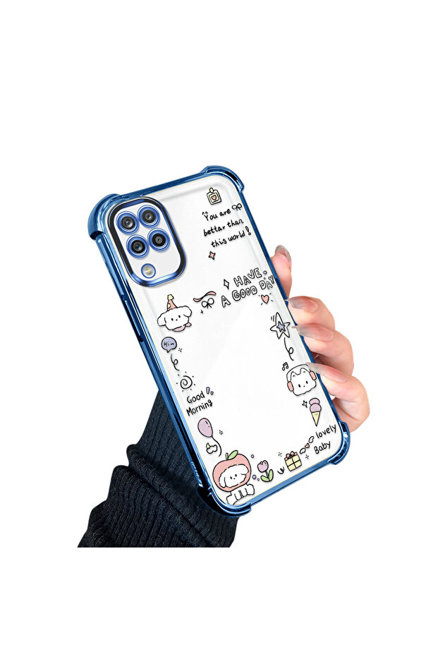 حافظة حماية من السيليكون الشفاف المتوافقة مع هاتف سامسونج جالاكسي A12/M12 بنمط إبداعي - 2