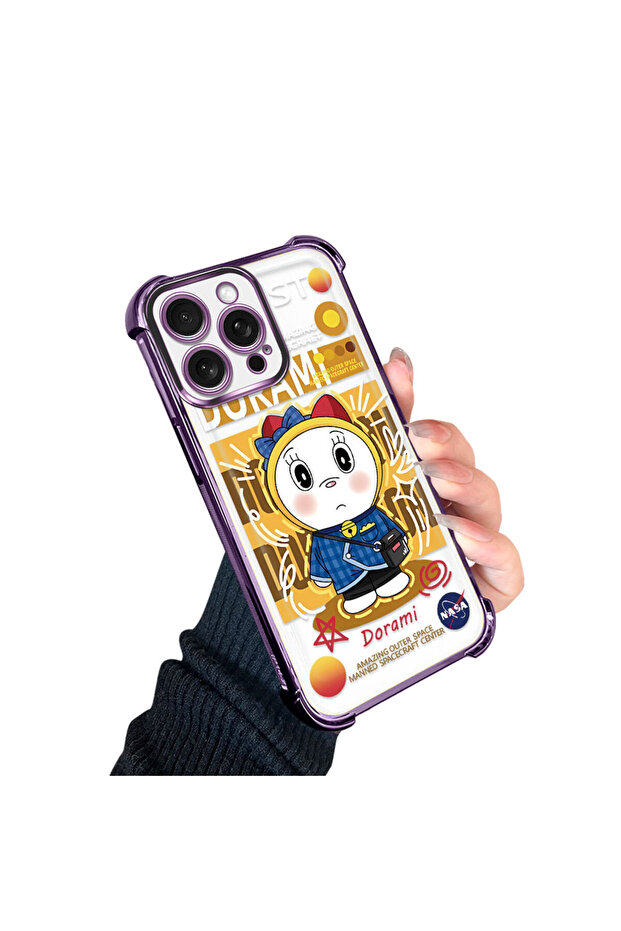 حافظة حماية من السيليكون الشفاف المتوافقة مع هاتف iPhone 15 Pro Max من Doraemon - 3