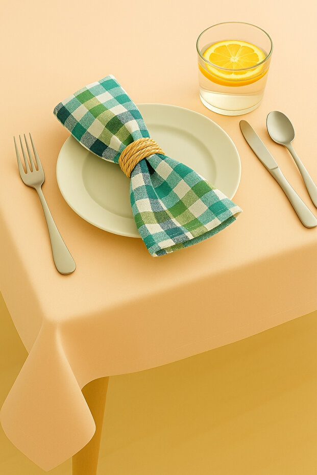 Efsun Series Plaid 2-Piece Guest Napkin - Blue
