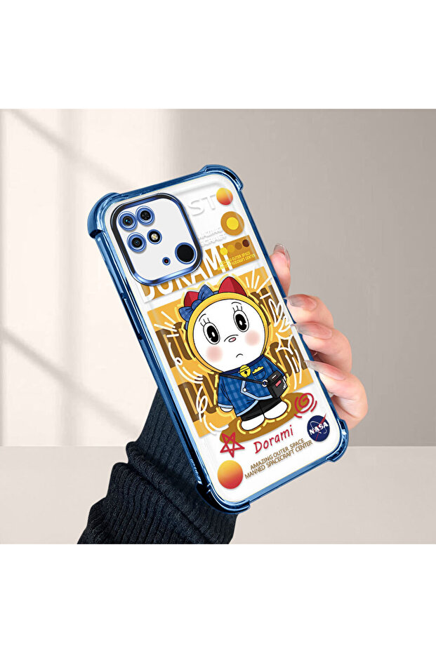Redmi 10C Compatible Transparent Silicone Flutter Protective Case Doraemon - 4