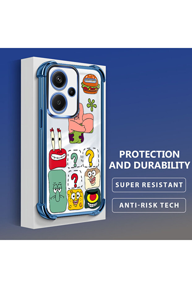 حافظة حماية من السيليكون الشفاف المتوافقة مع هاتف Redmi Note 13 Pro Plus 5G، سبونج بوب - 4