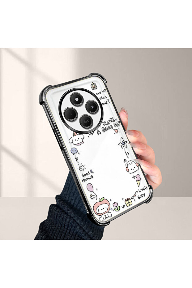 حافظة حماية من السيليكون الشفاف المتوافقة مع Redmi A4 بنمط إبداعي - 4