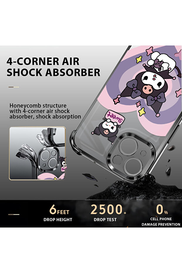 حافظة حماية من السيليكون الشفاف المتوافقة مع هاتف iPhone 14، مزودة بنمط حماية - 6