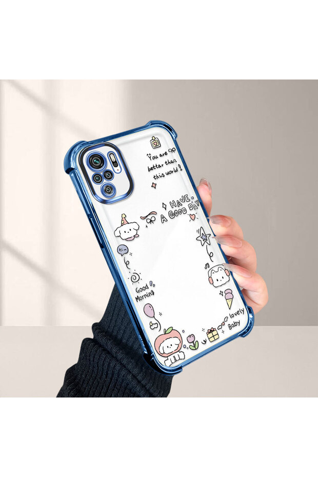 حافظة حماية من السيليكون الشفاف المتوافقة مع Poco M5S بنمط إبداعي - 4