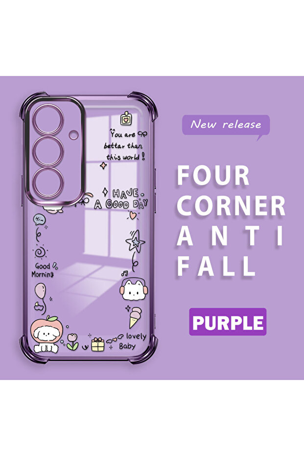 حافظة حماية من السيليكون الشفاف المتوافقة مع هاتف سامسونج جالاكسي S25 بنمط إبداعي - 1