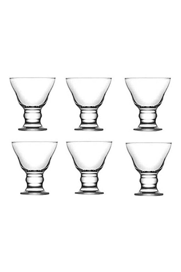 6-Piece Orion Ice Cream Bowl Set Clear 250ml