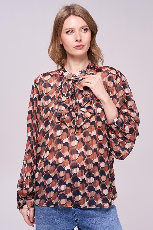 Şifon-Simli Bluz - 2