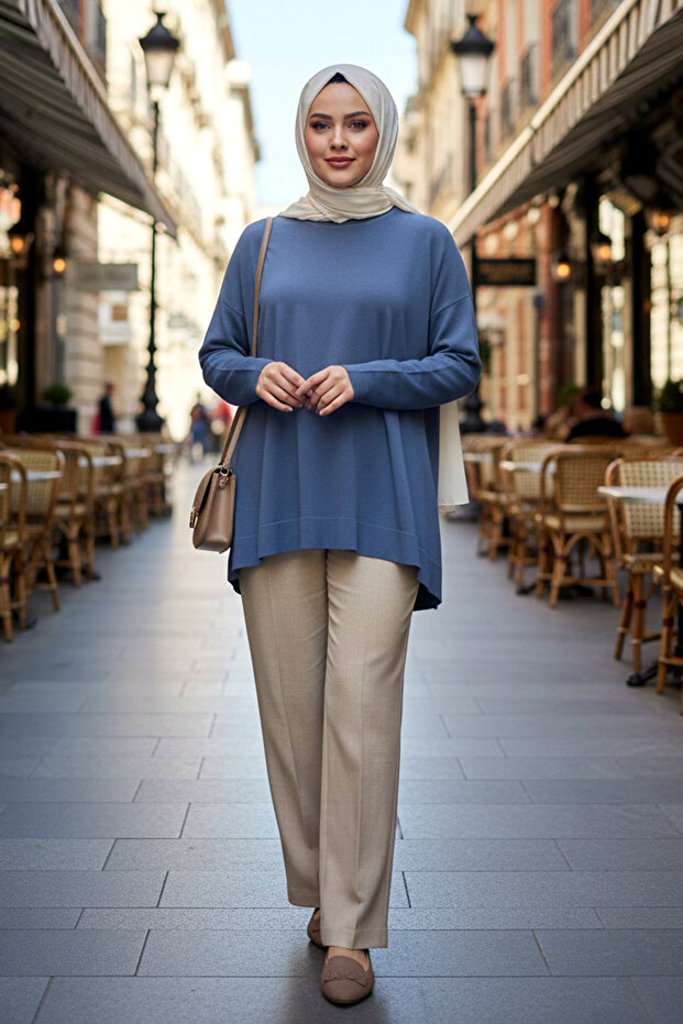 Basic Triko Tunik 902 İndigo - 2