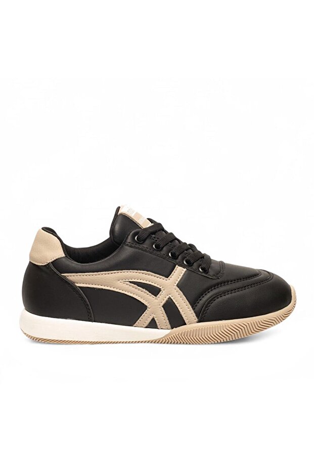 Soft Laced Striped Detail Orthopedic Sole Super Soft Leather Shoes