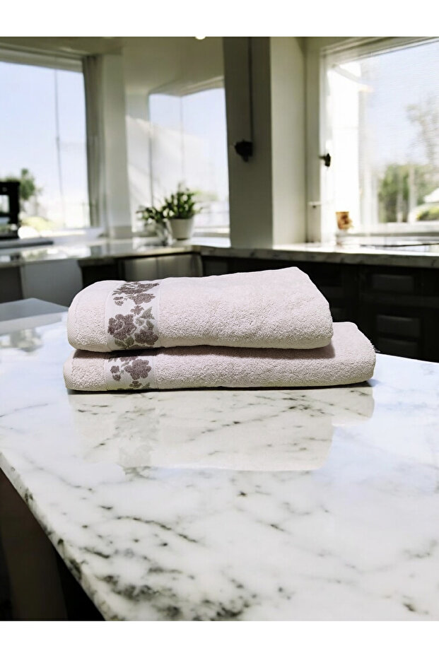 Gülizar 100% Cotton Bath Towel Set 50X90 and 90X150 Towels