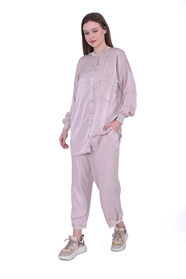 Parlak Gömlek BEJ - 2