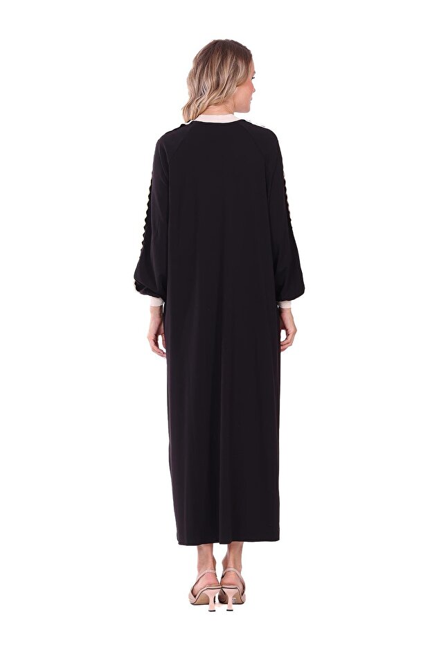 Fildişi Modal Elbise SİYAH - 3