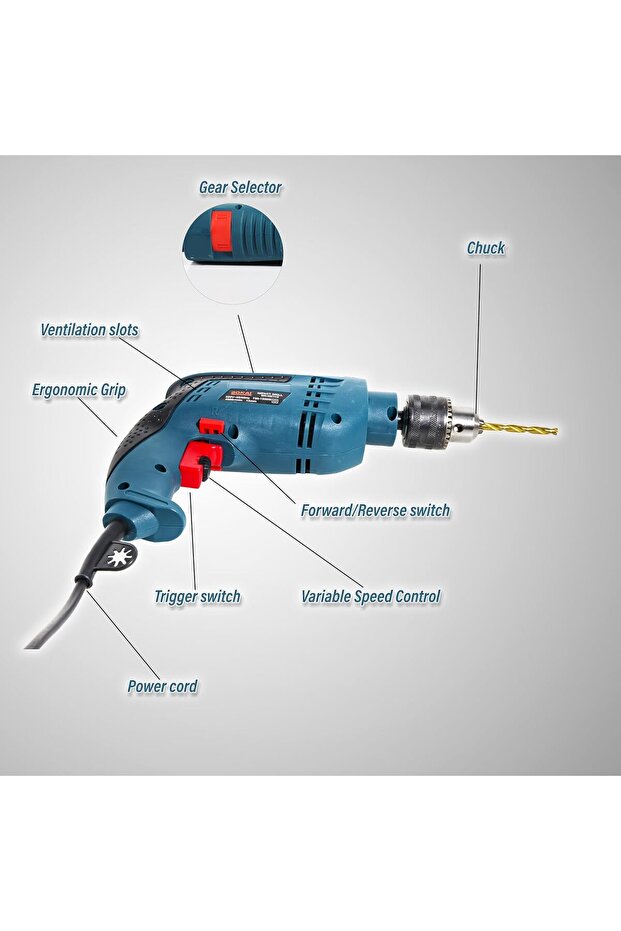 Electric Impact Drill Machine with Multi-Function Accessories - 5