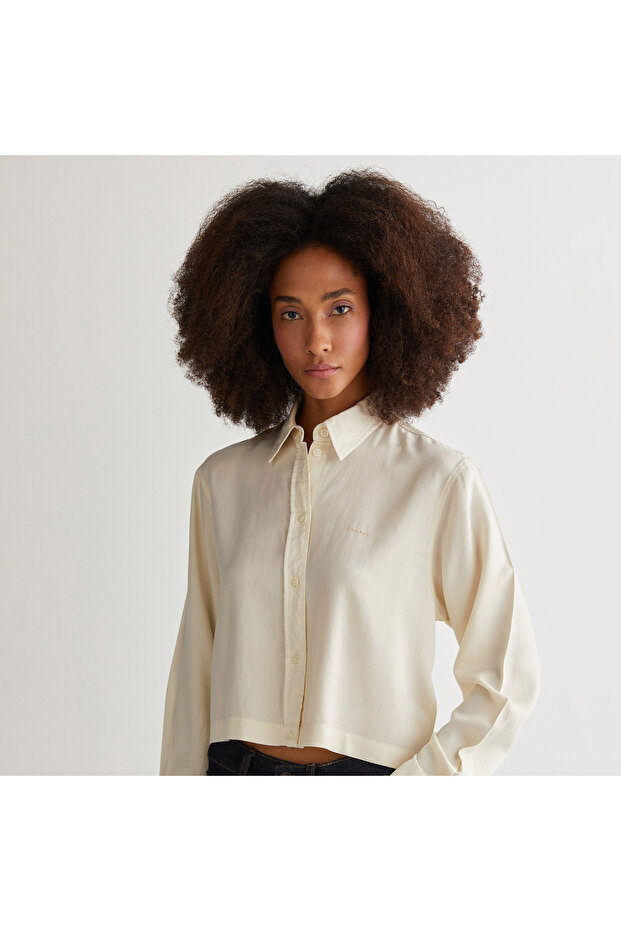 Kadın Krem Gömlek - 5
