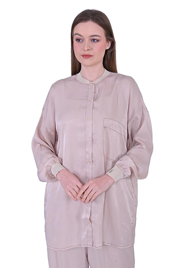 Parlak Gömlek BEJ - 1