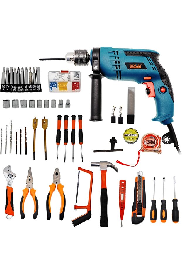 Electric Impact Drill Machine with Multi-Function Accessories - 1