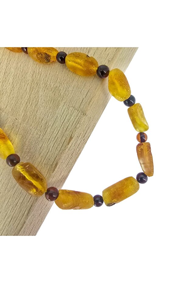 4X8 mm Matte Rectangular Yellow String Amber - 2