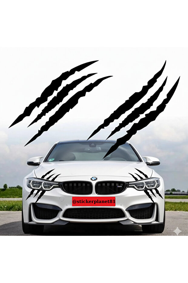 30 X 10 cm Monster Claw Auto Sticker Car Headlight Sticker Hologram White Black Red Gray Yellow