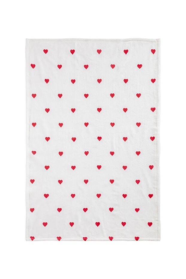 Heart Printed Tv Blanket 100X150 cm