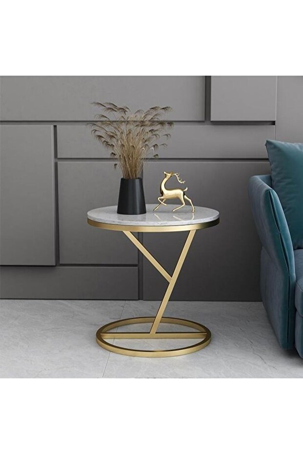 طاولة جانبية معدنية فاخرة - 1