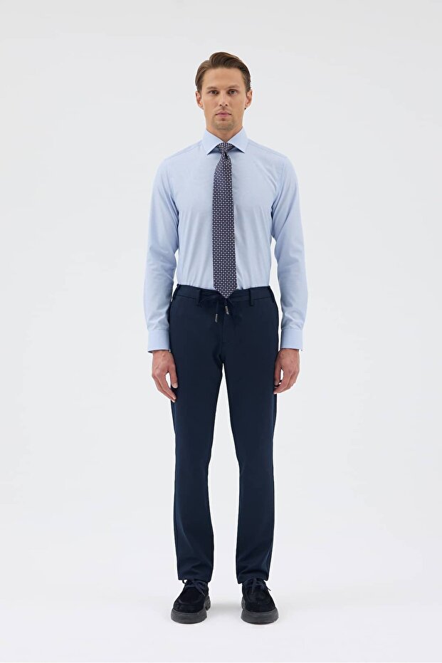 Erkek Örme Lacivert Pantolon - 1